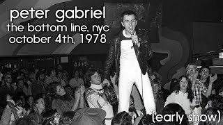 Peter Gabriel - Live In New York City - October 4th, 1978 (Afternoon Show)