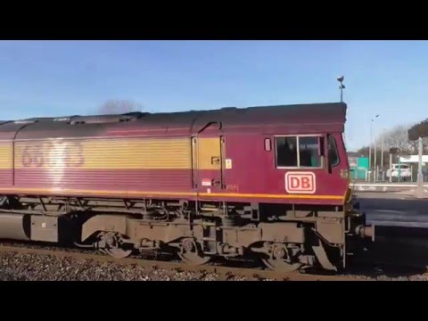 66043 with Margam to Round oak steel train + MEGA HORNS