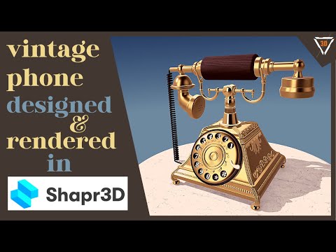 3D modelling a vintage phone in Shapr3D & RENDERING with build in features #3dmodeling #shapr3d #cad