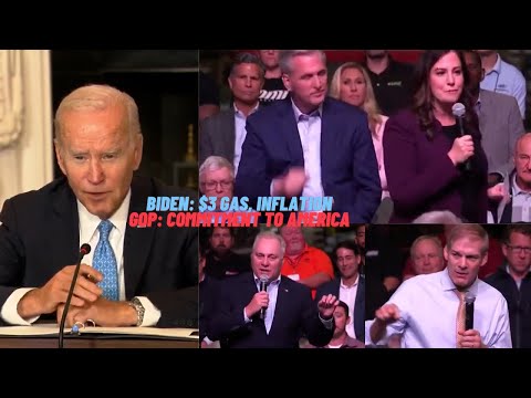Biden: some states $3 gas, inflation is less money; GOP: Commitment to America, Accountability