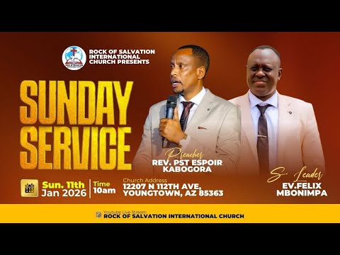 SUNDAY MORNING SERVICE WITH REV.PASTOR KABOGORA ESPOIR ....01/11/2026
