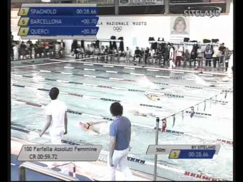 Finale dei 100 Farfalla  Assoluti Femmine Agonisti - 16 Memorial Chiara Giavi