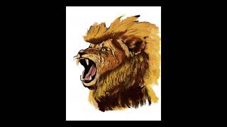 drawing a lion. How I draw a roaring lion in Procreate