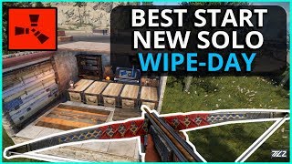 The BEST Start To A NEW Solo Wipeday! Rust Solo Survival Gameplay