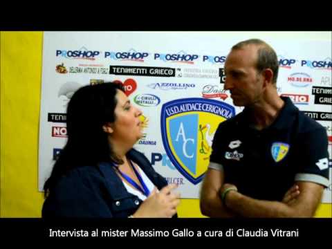 Cerignola - Canosa 1 - 0. Il dopo partita con il mister Gallo