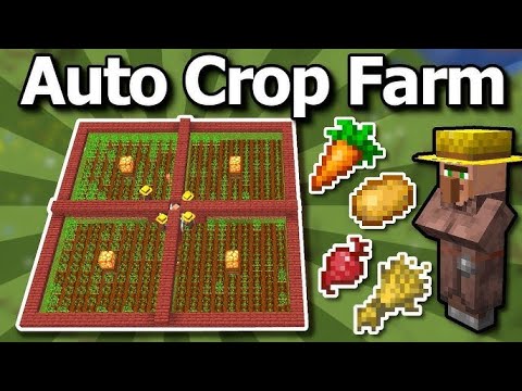 Minecraft Villager AFK Crop Farm 1.20 Tutorial (Automatic) | Wheat Carrot Potato |