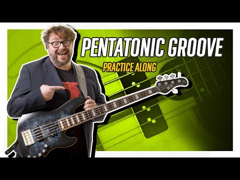 Pentatonic Groove Practice Along - Electric Bass Lesson - Let's Practice!