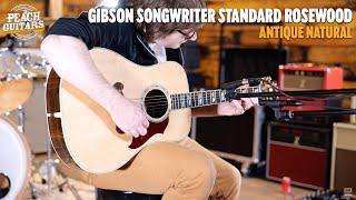 Video thumbnail for No Talking...Just Tones | Gibson Songwriter Standard Rosewood Antique Natural by Peach Guitars