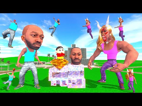 Franklin Fight With Pink Lady Monster Franklin To Save His Diamond House In Indian Bike Driving 3D: