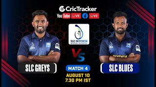 🔴 LIVE: Match 4 SLC Greys vs SLC Blues  Live Cricket | SLC Invitational T20 LIVE