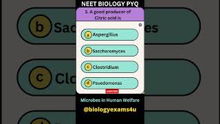 Microbes in Human Welfare MCQ | NEET Biology Practice Questions #biologyexams4u #neetbiologypyq