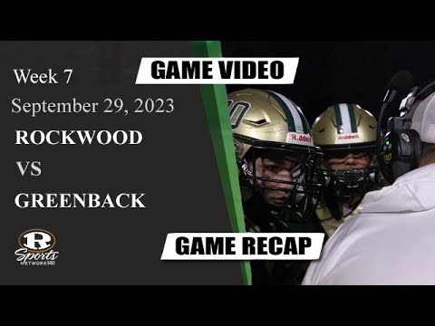 RHS Tiger Football - Rockwood Vs. Greenback Week 7 Game (9/29/2023)