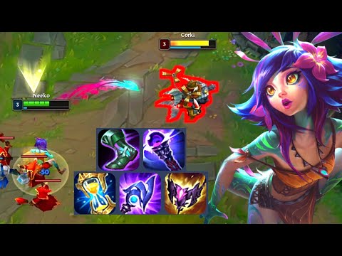 NEEKO ESTÁ MUITO FORTE PARA SUBIR DE ELO | NEEKO VS CORKI MID GAMEPLAY