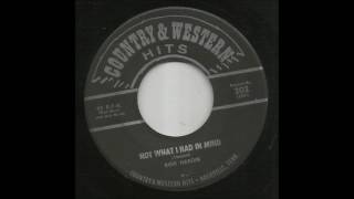 Rink Hardin - Not What I Had In Mind