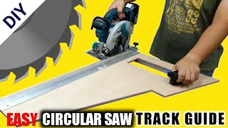 Homemade Circular Saw Guide | DIY Circular Saw Crosscut Jig | Cara membuat track Guide