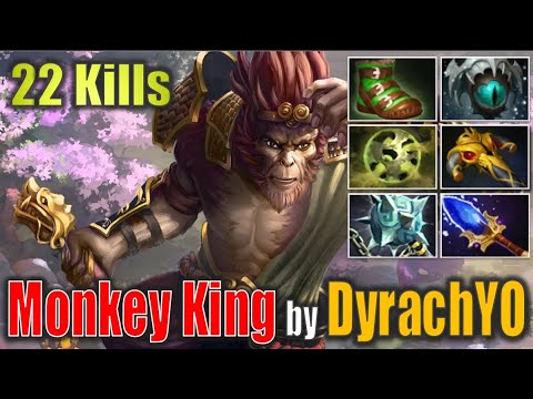 DyrachYO | Monkey King 22 Kills, How to play MK like PRO | [POS1] |Dota 2 Ultra Graphics 4K UHD