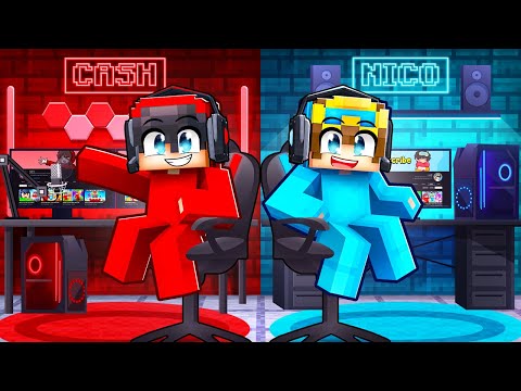 Nico - Nico vs Cash GAMING ROOM Battle In Minecraft!