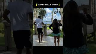 Grant Hill And Tamia Dancing To Her Song: &quot;Can&#39;t Get Enough...&quot; #shorts #granthill #tamia #tbt