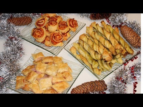 3 idei de aperitiv rapid cu foietaj///3 idee di antipasto veloce con pasta sfoglia