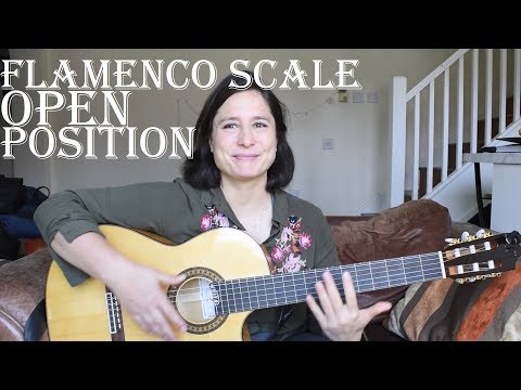 How to play  a flamenco/Spanish guitar scale in open position - E phrygian