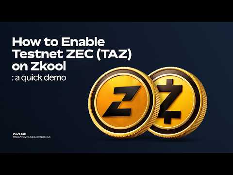How to Enable Testnet ZEC (TAZ) on Zkool