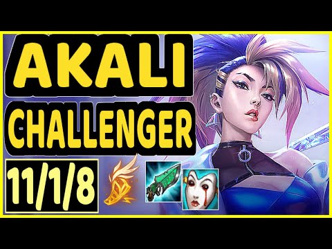 PAPRYZE (AKALI) - 11/1/8 KDA TOP CHALLENGER GAMEPLAY - OC