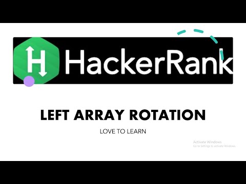 Hackerrank Left Array Rotation Solution In Java Leftarrayrotation Lovetolearn Hackerrank