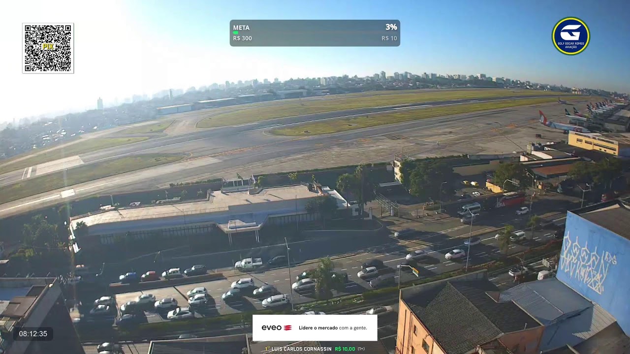 Live webcam view of Autopista y Pista del Aeropuerto de Congonhas