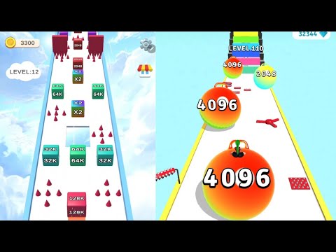 Episode 423 Live - 2048 Merge Jelly Run 2048 Rainbow Cube vs Yoga Ball Run | Play Day Live 🎮✨