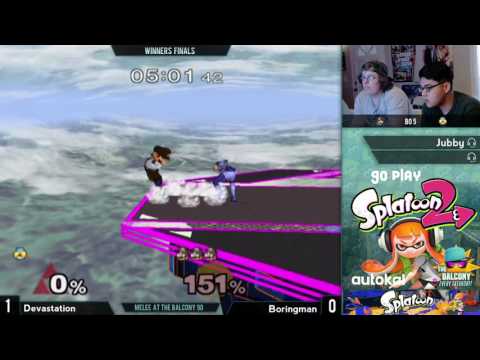 Melee @ the Balcony 90 - Winners Finals ft. Boringman (??) VS Devastation (Sheik)