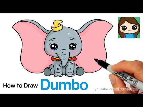 How to draw dumbo easy and cute