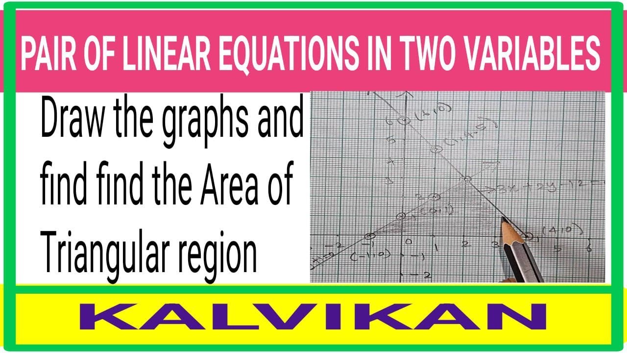 Class 10 Pair Of Linear Equations In Two Variables Solve Graphical Method In Tamil