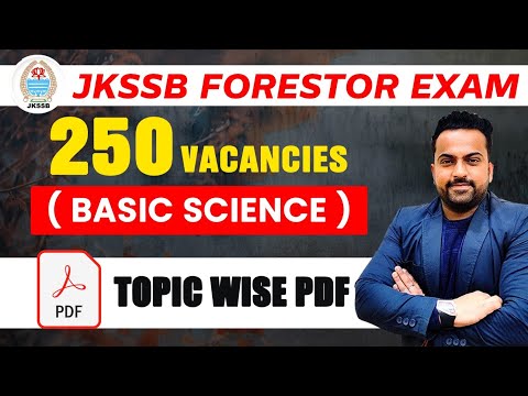 #Jkssb #Forestor|| Basic Science || Topic wise pdf #Classes  | Check Description