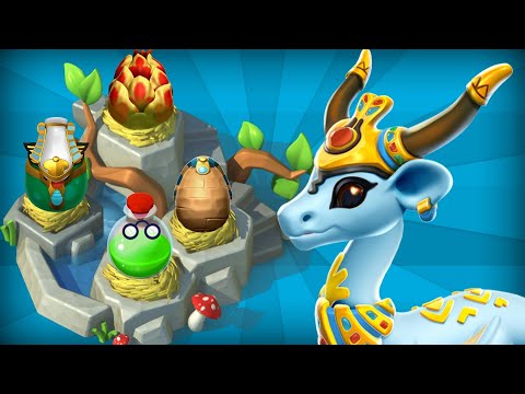 HATHOR UNLOCKING + Hatching 4 New Dragons! (Flame Lily, Chemistry, Osiris, Pyramid ) - DML #1587