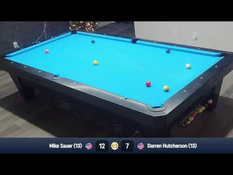 Mike Sauer vs Darren Hutcherson 9 Ball- Race to 13