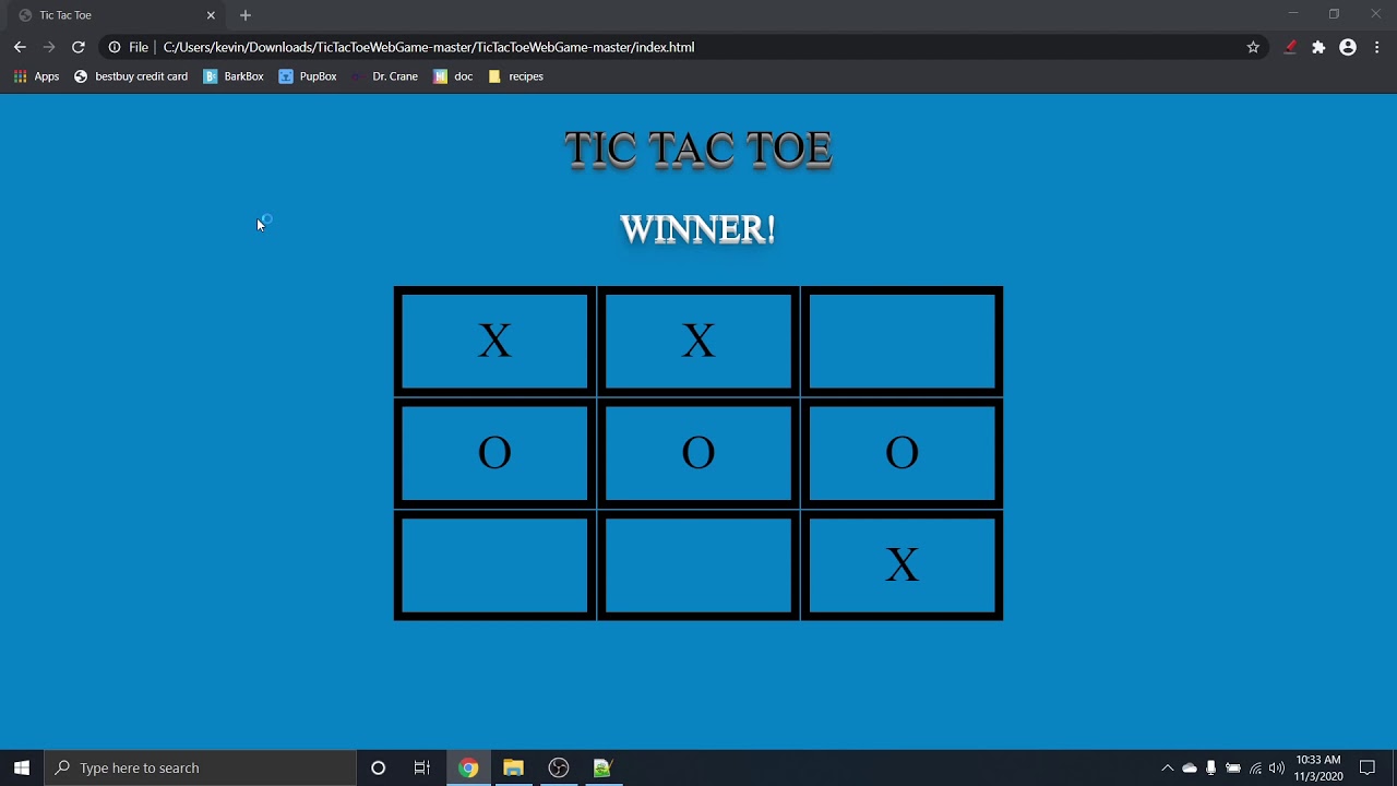 Create A Website Tic Tac Toe game using HTML, CSS, and JavaScript! - Part 1