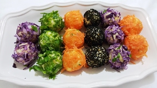 İkramlık Renkli Patates Topları tarifi