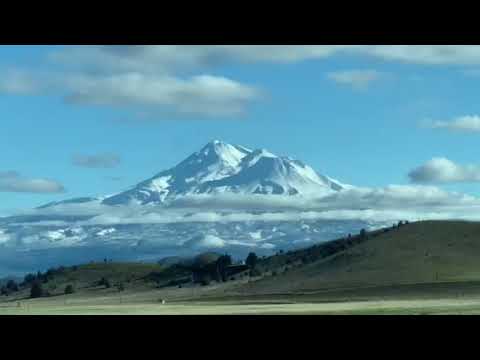 Mount Shasta as we pass over Cram Gulch