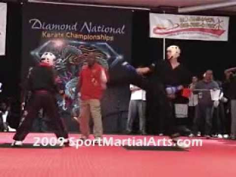 Robbie Lavoie v Alex Lane - Men's team sparring - 2009 Diamond Nationals