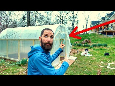 DIY: How To Build A Simple Greenhouse || Installing Wiggle Wire and Plastic