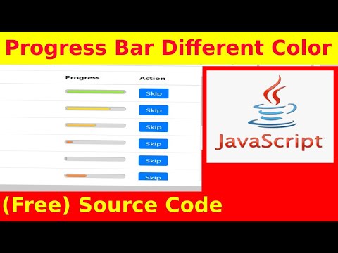 Ep76 - Color Bootstrap Progress bar based on progress percentage - JavaScript Source Code