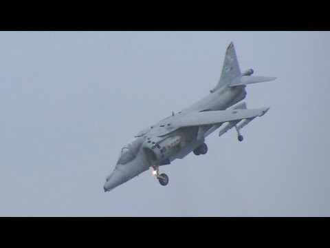 Harrier GR9 display at a wet 2010 RAF Cosford Airshow