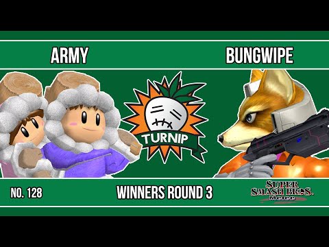 Turnip #128 - ARMY (Ice Climbers) VS Bungwipe (Fox) - SSBM - Winners Round 3