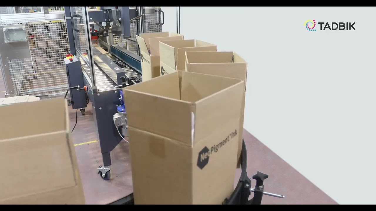 Integrated Packaging line Top Load and Palletizer for Jerricans by TADBIK