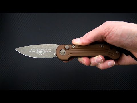Microtech LUDT Apocalyptic Bronze M390 Tan Automatic Knife For Sale