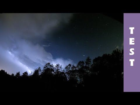 Night Storm - GoPro HERO 4 Night Lapse in 4K - Lightning storm, stars & clouds