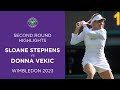 Sloane Stephens vs Donna Vekic | Second Round Highlights | Wimbledon 2023