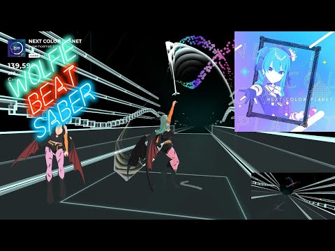 [Beat Saber]NEXT COLOR PLANET - Suisei Hoshimachi[1st attempt][full body tracking]