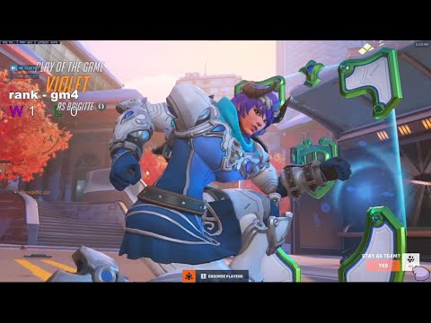 POTG! WHAT 3000+ HOURS OF BRIGITTE LOOK LIKE ! VIOLET BRIGITTE GAMEPLAY OVERWATCH 12