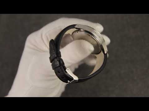 Custom-made watch strap of alligator leather for Jacques Lemans watch.